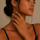 Ribbed Stripe Stacking Ring