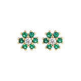 Summer Flower Zircon Stud Earrings