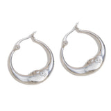 Crescent Moon Hoop Earrings