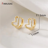 Gold-Plated Round Hoop Earrings