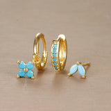 Bloom Crystal Drop Earring Set