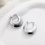 Thick Textured Geometric Circle Hoops