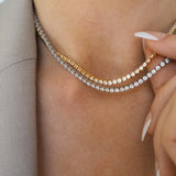 Zirconia Adjustable Choker Necklace