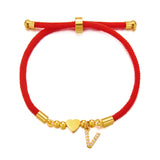 Initial Heart Charm Bracelet