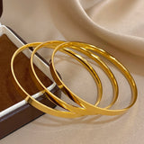 18K Gold-Plated Bangle Set (3-Piece)