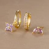 Bloom Crystal Drop Earring Set