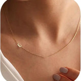Sideways Initial Choker Necklace