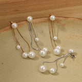 Luxury Pearl Tassel Dangle Earrings