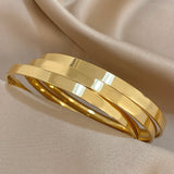 18K Gold-Plated Bangle Set (3-Piece)