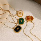 Geometric Acrylic Pendant Necklace