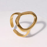 Layered Circle Hollow Open Ring