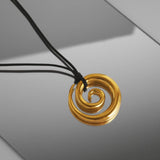 Horseshoe Pendant Leather Necklace