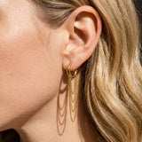 Gold Tassel Chain Dangle Earrings