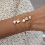 Pearl & Zircon Minimalist Bracelet