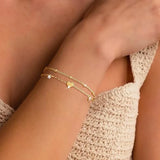 14K Gold-Plated Heart Chain Bracelet