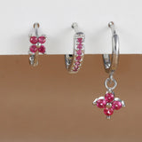 Gemma Floral Crystal Earring Set
