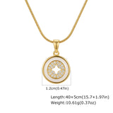 White Enamel CZ Star Necklace