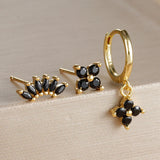 Gemma Floral Crystal Earring Set
