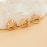 Gold Textured Ear Cuff Set (3-Piece)