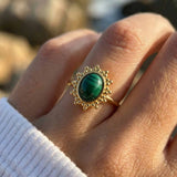 Malachite Open Ring