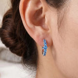 Rhinestone Irregular Long Chain Earrings