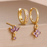 Gemma Floral Crystal Earring Set