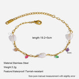 Turquoise, Pearl & Shell Double Anklet
