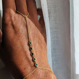Zircon Beaded Hand Chain Bracelet
