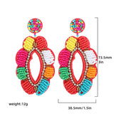 Boho Beaded Drop Earrings