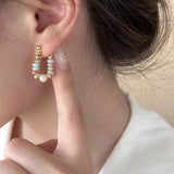 Pearl Drop Pendant Earrings