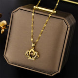 Crystal Cluster Pendant Necklace