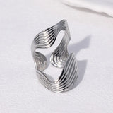Layered Circle Hollow Open Ring