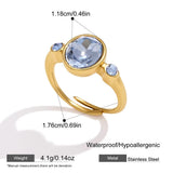 Geometric CZ Zircon Open Ring