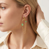 Green Aventurine Tassel Drop Earrings