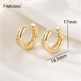 Gold-Plated Round Hoop Earrings