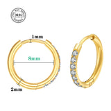 Huggie Hoop Earrings with Cubic Zirconia