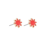 Enamel Flower Stud Earrings