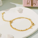 14K Gold-Plated Heart Chain Bracelet