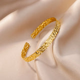 Gold Cuff Bangle Bracelet