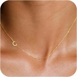 Sideways Initial Choker Necklace