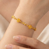 Gold Rose Vine Chain Bracelet