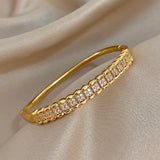 Layered Zirconia Cuff Bracelet