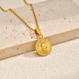 Round Disc Handmade Animal Snake Pendant Necklace, Women's Stainless Steel Delicate New Jewelry Tarnish Free