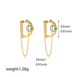 Two-Tone Bilayer Geometric Stud Earrings