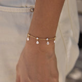 Teardrop Zircon Crystal Bangle