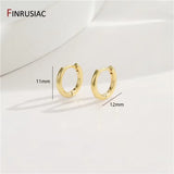 Gold-Plated Round Hoop Earrings