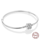 Sterling Silver Zirconia Charm Bracelet