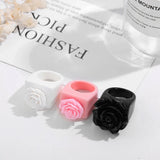 Chunky Resin Flower Ring