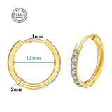 Huggie Hoop Earrings with Cubic Zirconia
