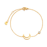 Birthstone CZ Cross Chain Bracelet